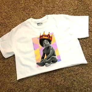 Notorious B.I.G cropped tee Size Medium NWOT